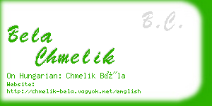 bela chmelik business card